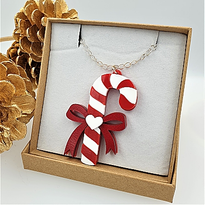 Holiday Cheers Gingerbread Candy Cane Ornament | Swarovski